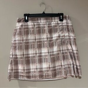 IZOD Golf Brown Plaid Skirt Size 6